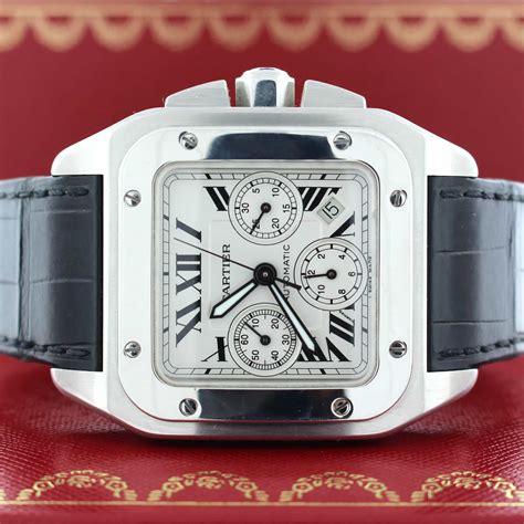 cartier santos 100 chronograph review|cartier santos 100 best buy.